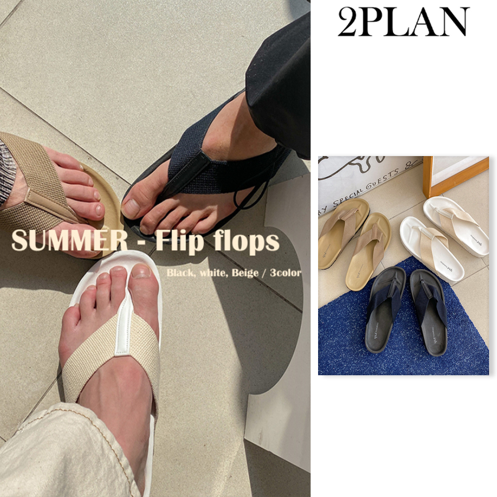 【2plan】Summer Beach flip flops