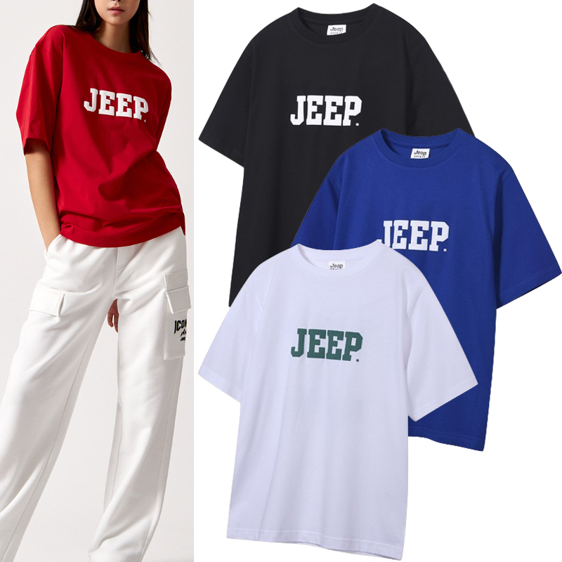 JEEP★UNISEX_Bear Printed Half Sleeves_6色