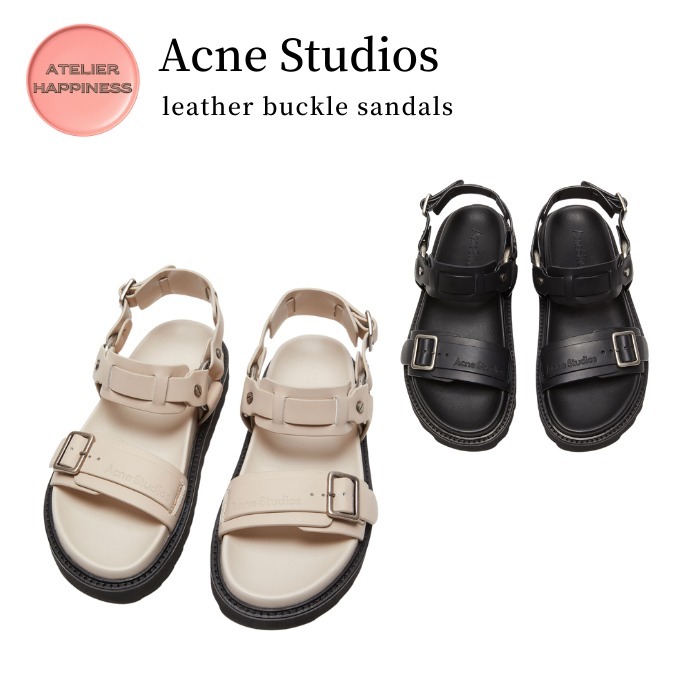 【Acne Studios】レザーバックルサンダル