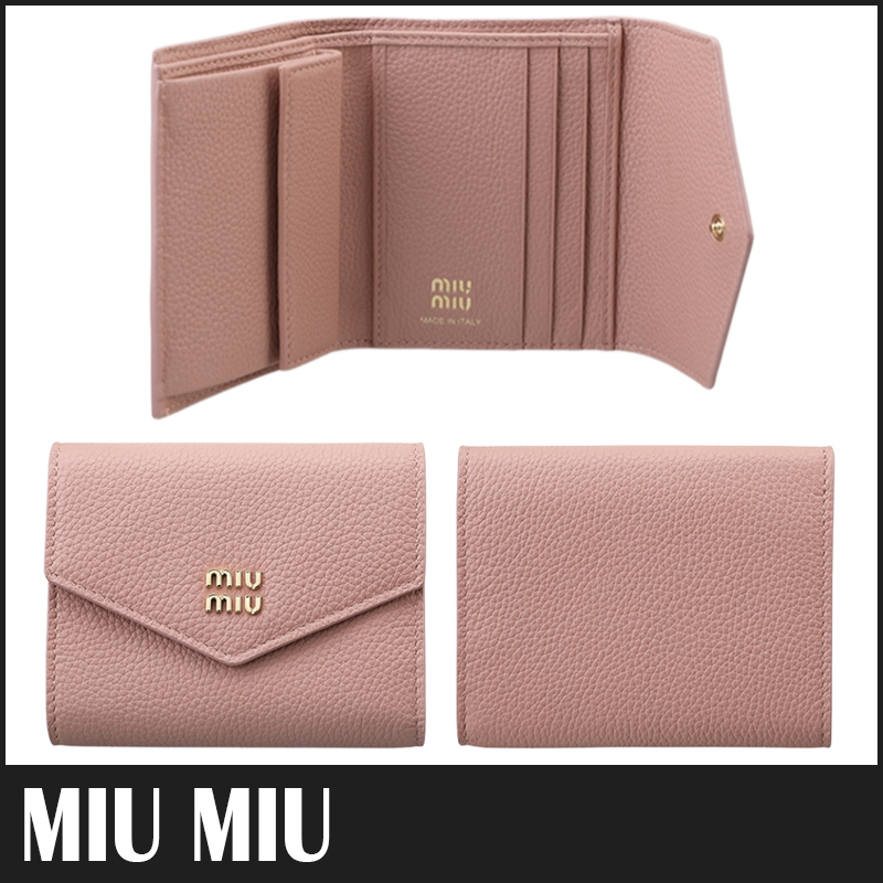 ☆関税込☆MIU MIU★小銭入れ付き 二つ折り財布 RED★ ☆関税込☆MIU MIU☆小銭入れ付き 二つ折り財布 RED☆ (MiuMiu