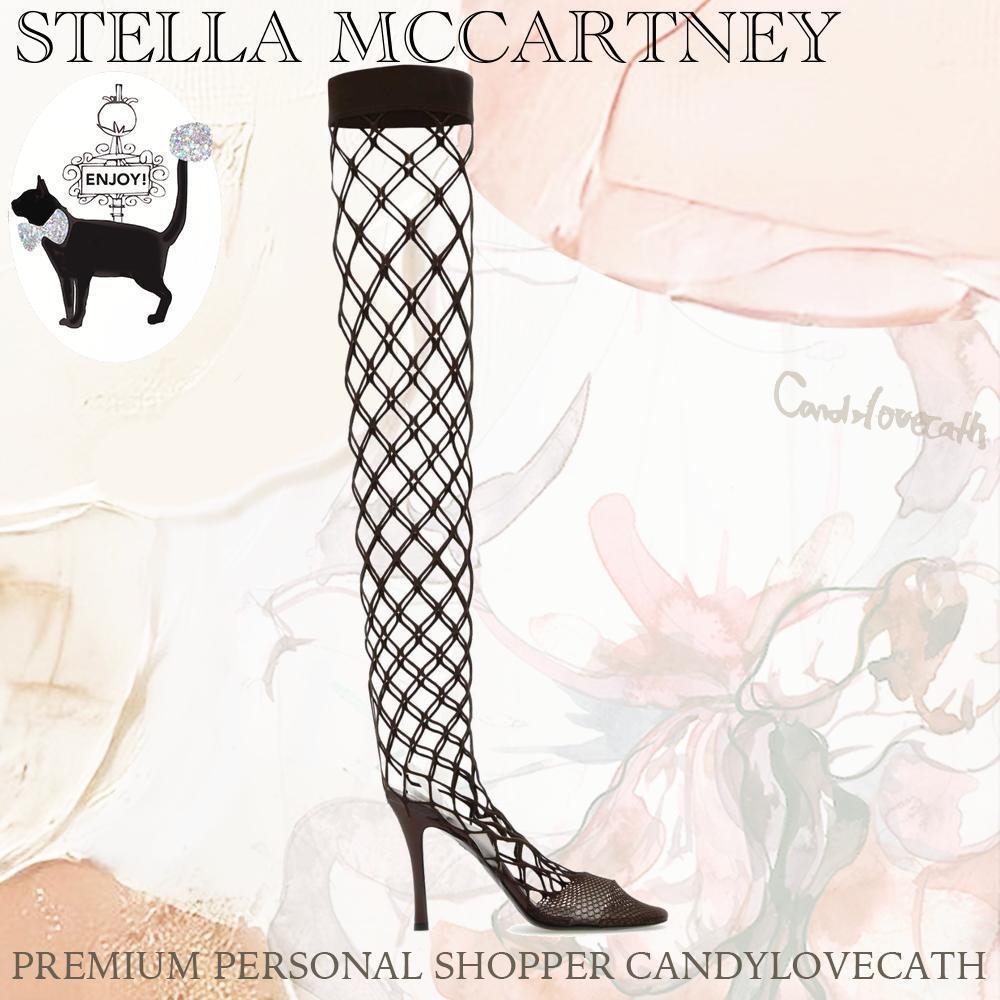 ロングブーツ STELLA McCARTNEY Chocolate Mesh Stella 100 Boots