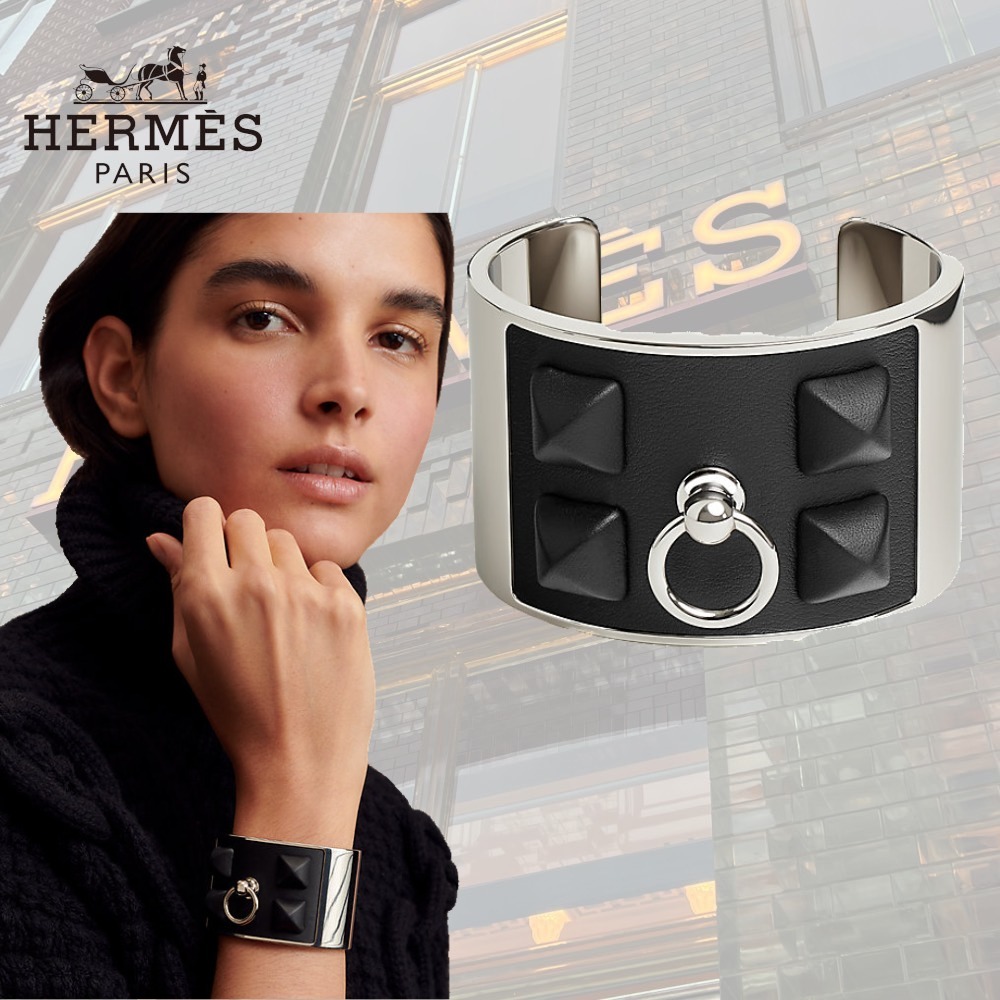 インパクト◎ HERMES Collier de Chien Medor Gaineカフブレス