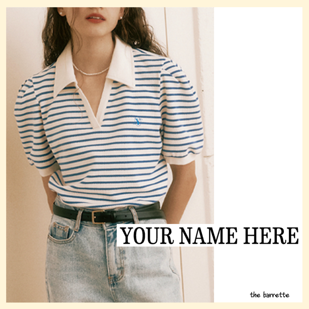 [YOUR NAME HERE] 幸せな夏のカラTシャツ / 韓国ブランド