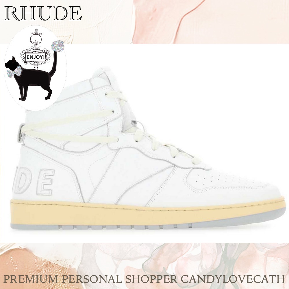 スニーカー RHUDE White Leather Rhecess Sneakers