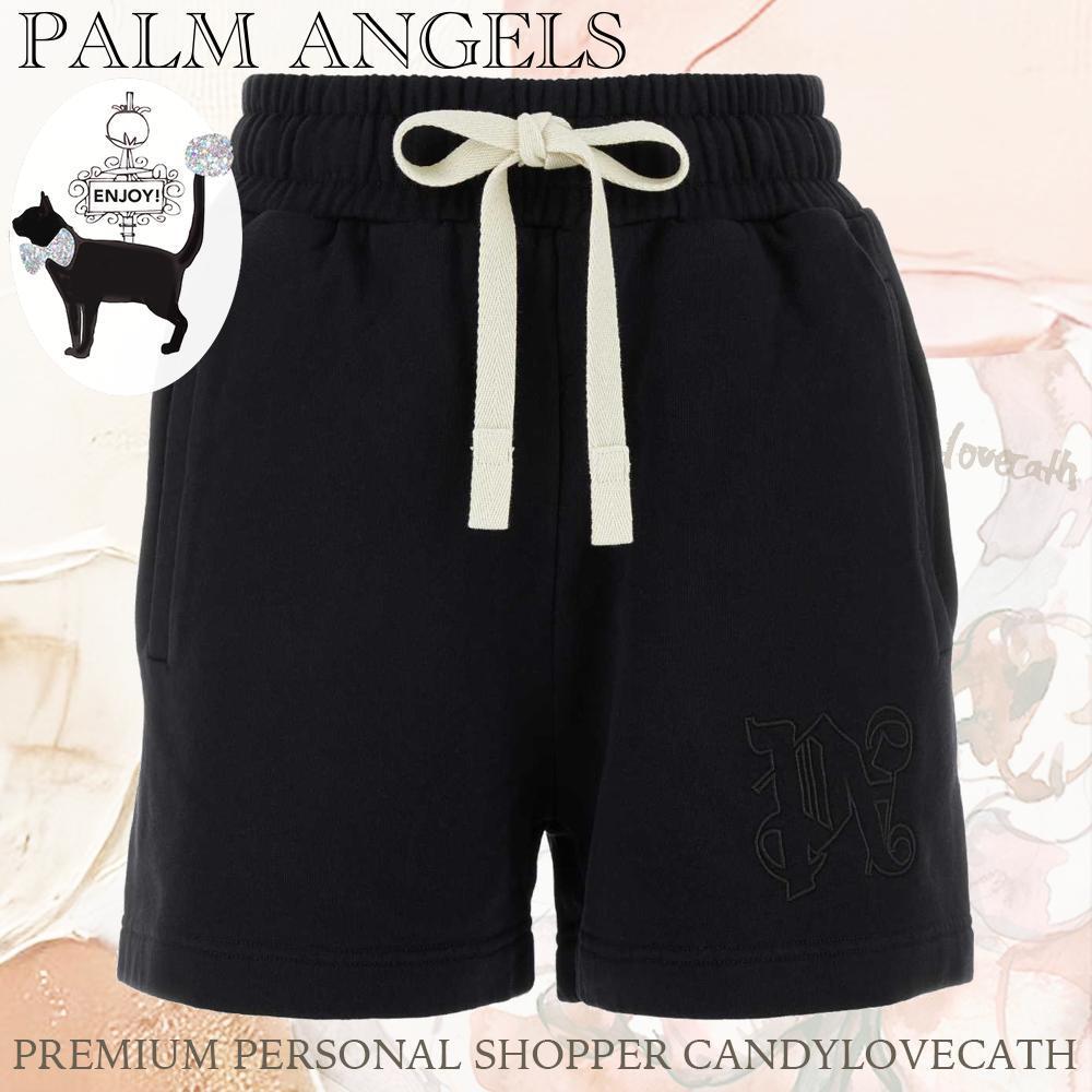 ショートパンツ PALM ANGELS Black Cotton Shorts