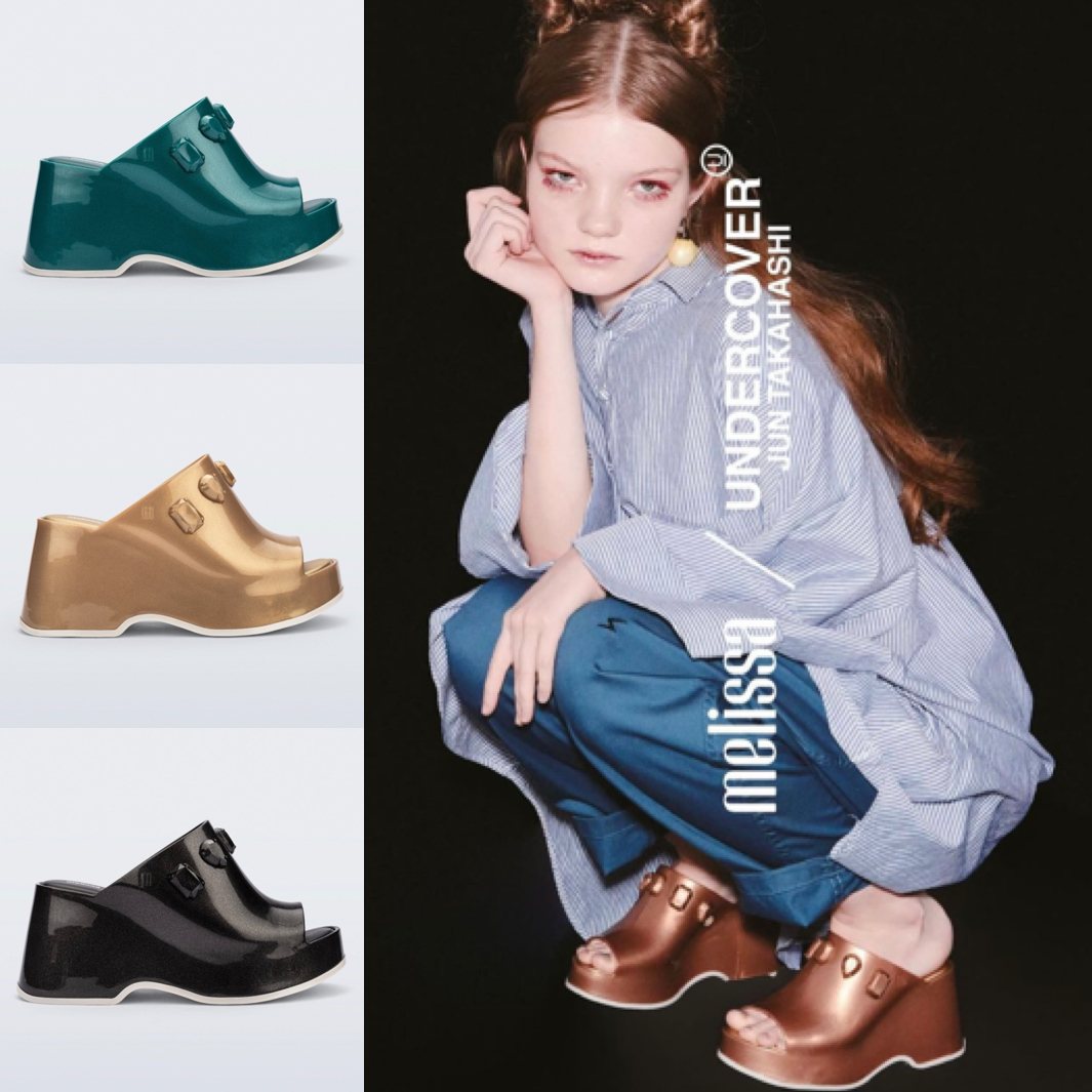 大人気コラボ！Melissa x Undercover厚底ミュール 追跡付/送料込