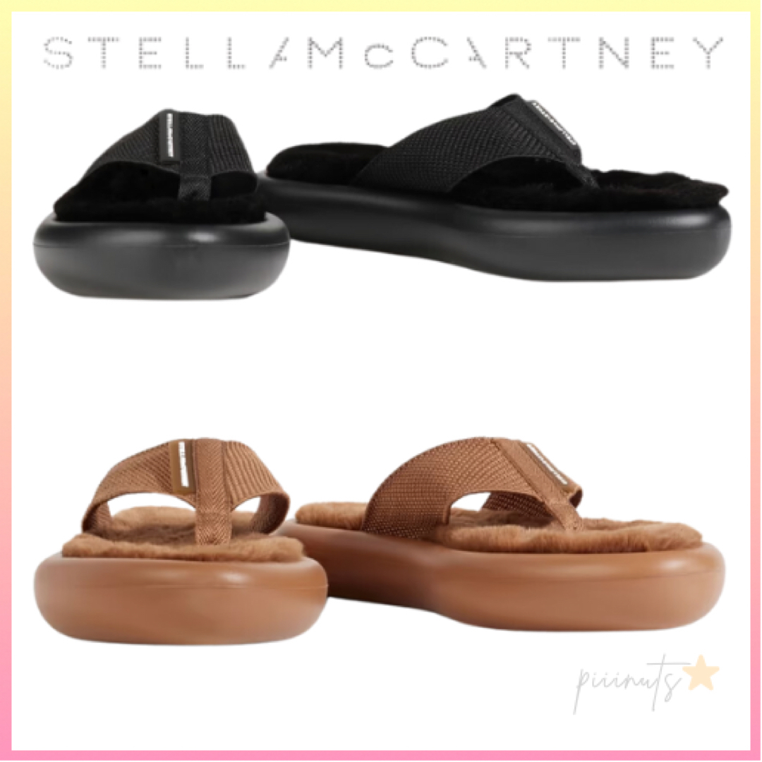 関送込【Stella McCartney】Air Slide ロゴ トングサンダル
