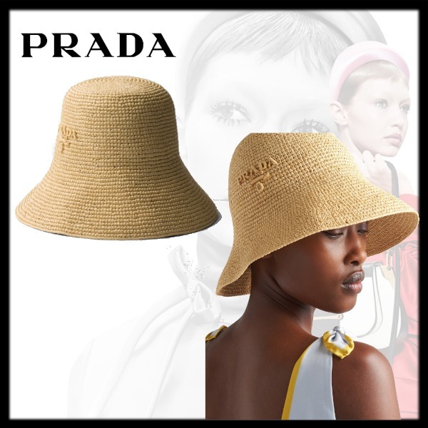 新作【PRADA】かぎ針編みの帽子