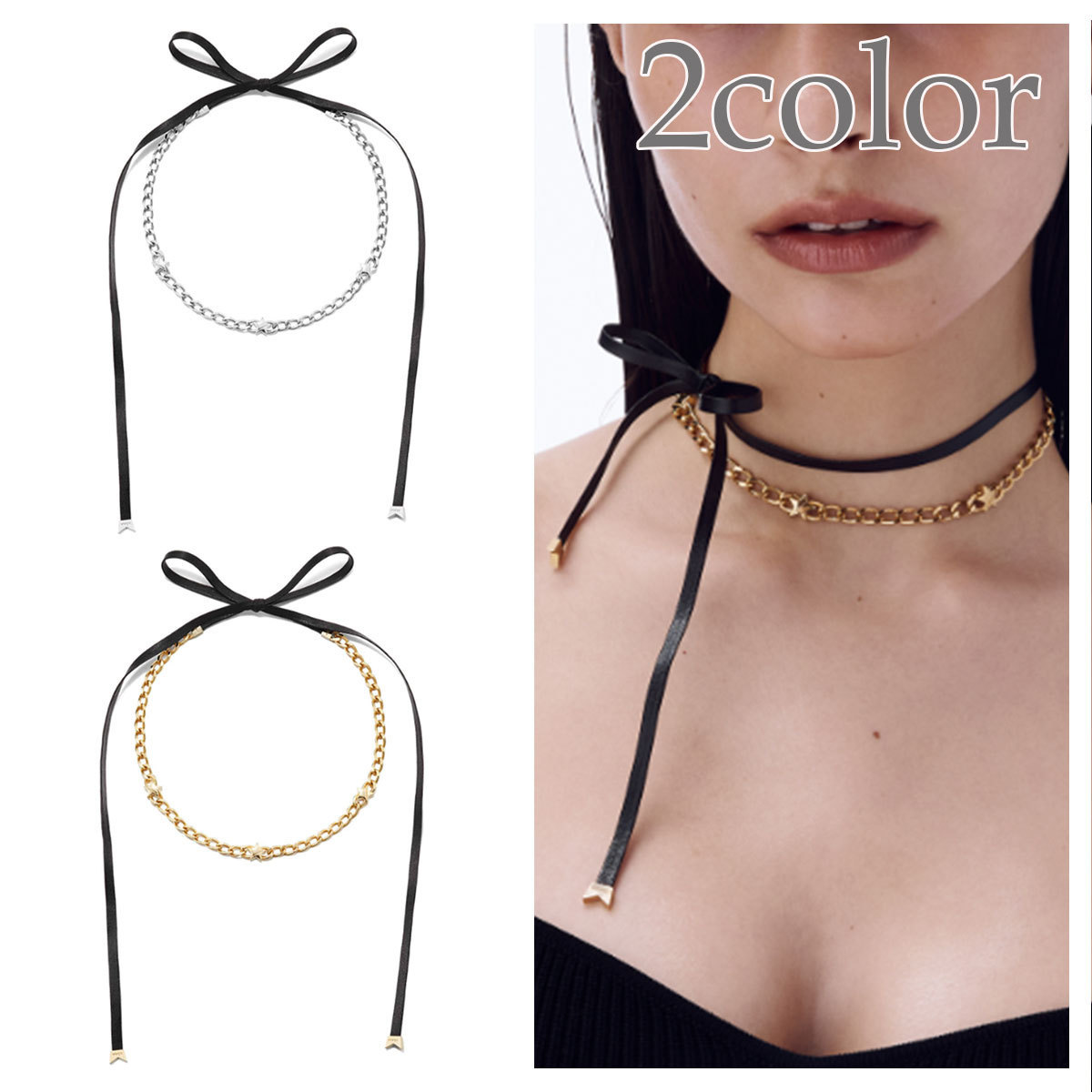 ネックレス・ペンダント Numbering Triple Star Strap Necklace #5773 4BFT309