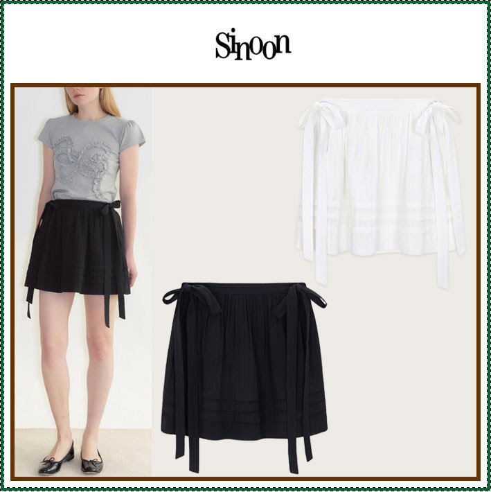 【Sinoon】 24SS Ribbon Mini Skirt /追跡付
