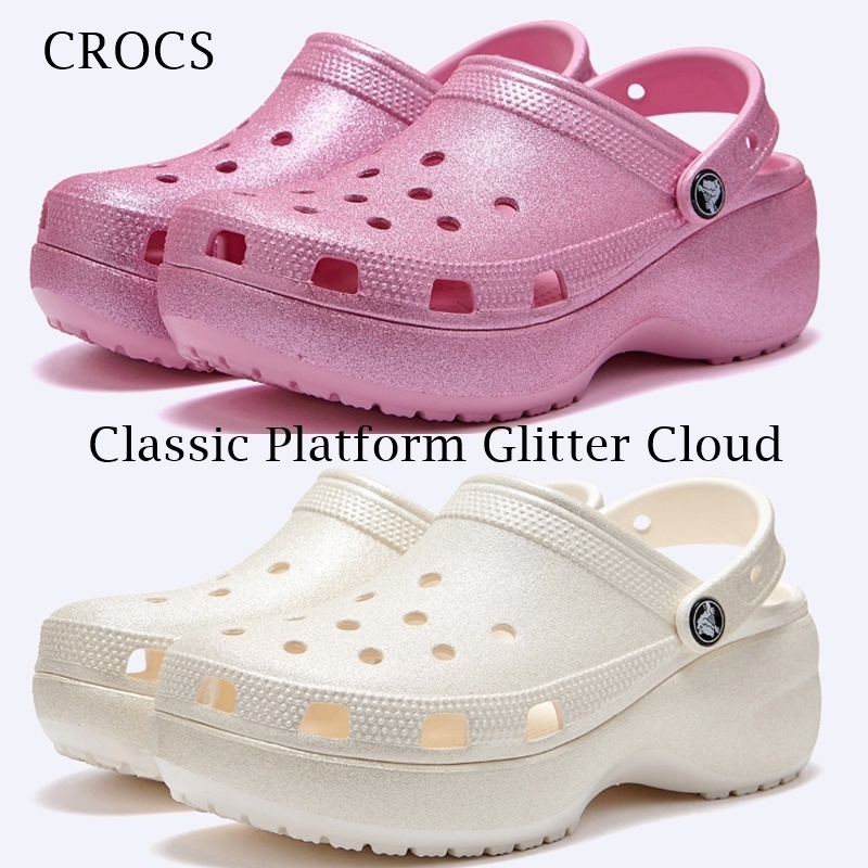 CROCS【送料/関税込】Classic Platform Glitter Cloud