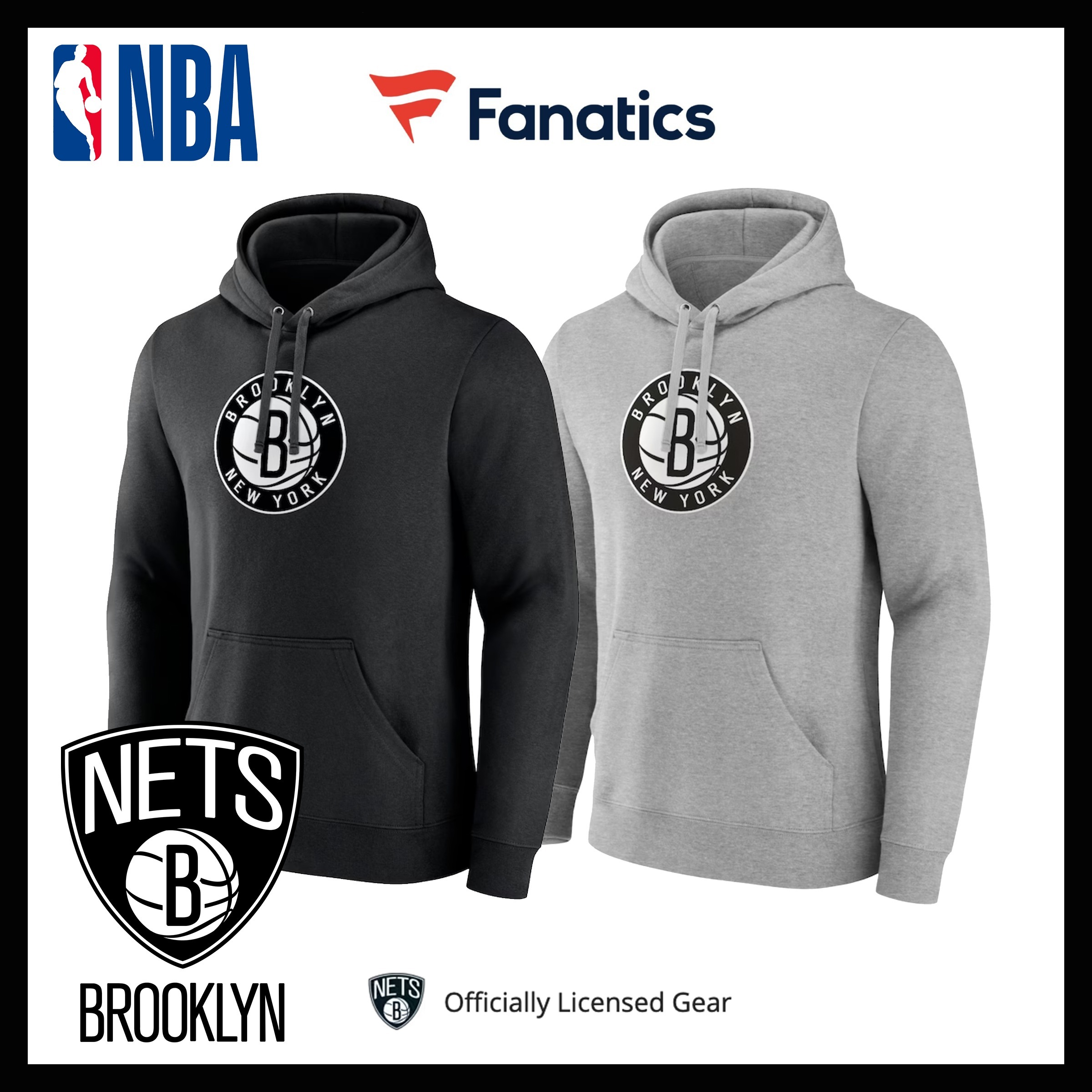 Fanatics ネッツ公式 Primary Logo Pullover Hoodie パーカー☆