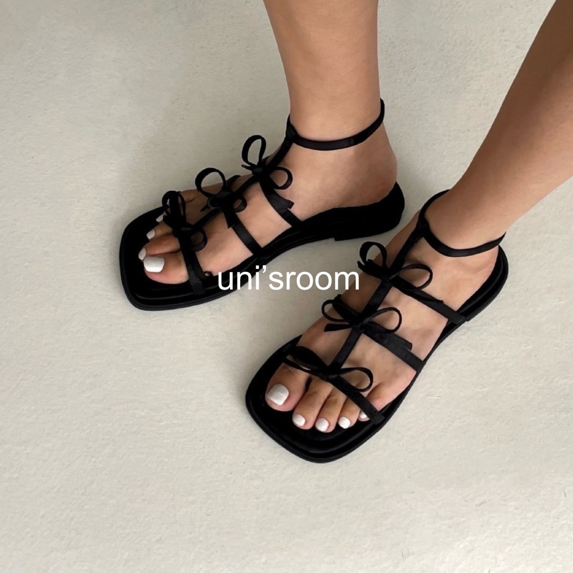 uni's room■2color リボンリボンリボンサンダル SS-SS24-44