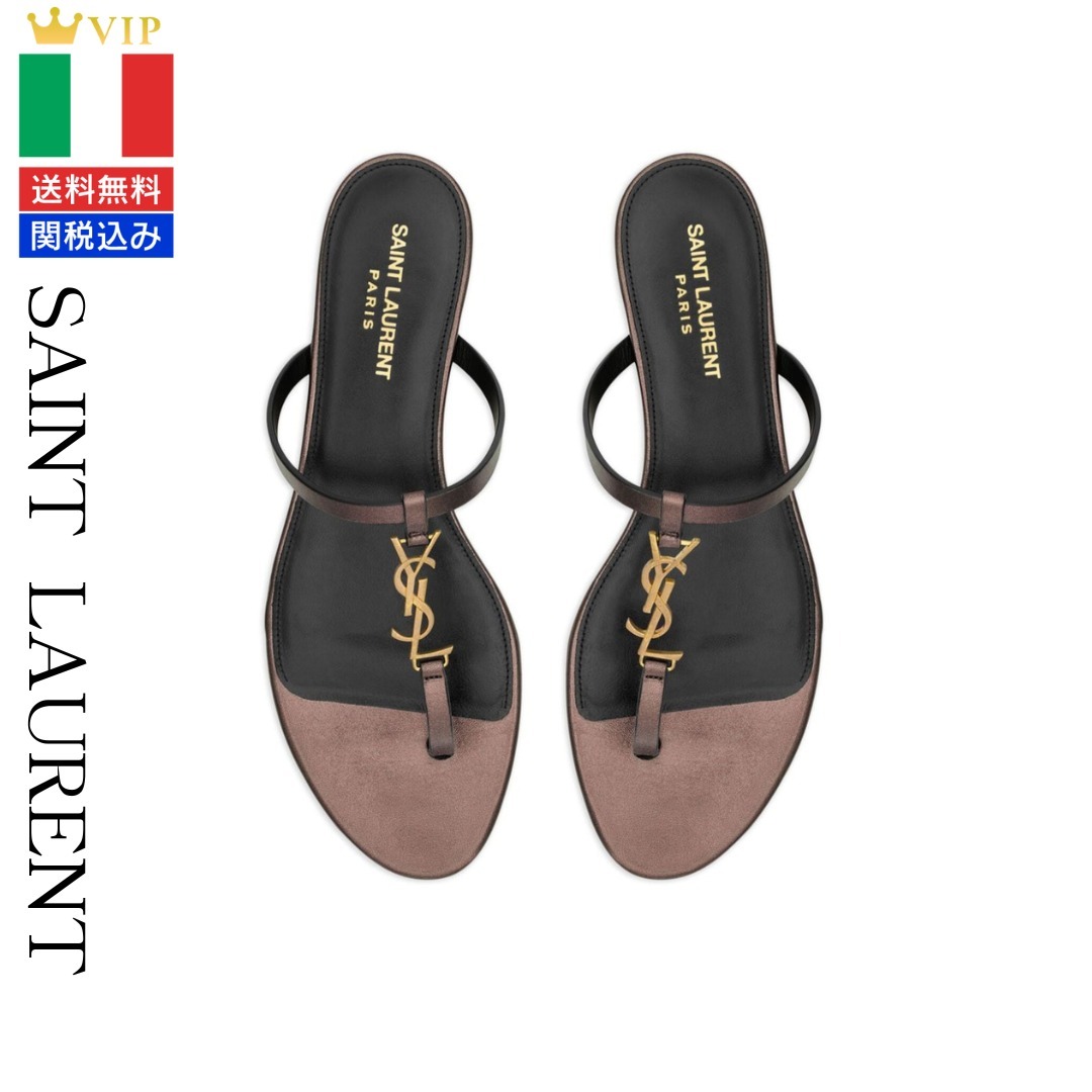 VIP【送料関税込】SAINT LAURENT CASSANDRE THONG SANDALS