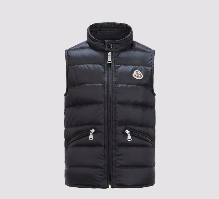 MONCLER 2024春夏新作キッズ ロゴ付きダウンベスト GUI 4A/6A