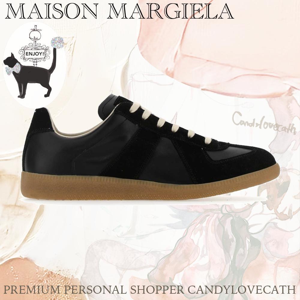 スニーカー MAISON MARGIELA Black Leather Replica Sneakers