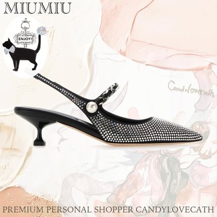 シルバー（銀色）系 MiuMiu(ミュウミュウ) パンプス(レディース