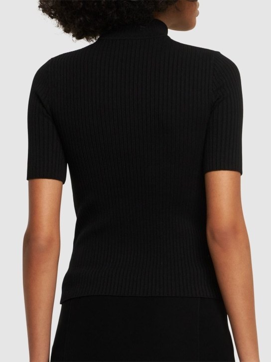 【COURREGES】ビスコースブレンドニットトップ 送関込☆Courreges ビスコースブレンドニットトップ (Courreges