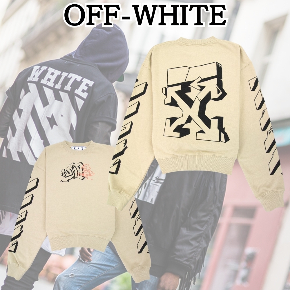 OFF-WHITE*セレブな雰囲気*グラフ アウトラインスウェットシャツ