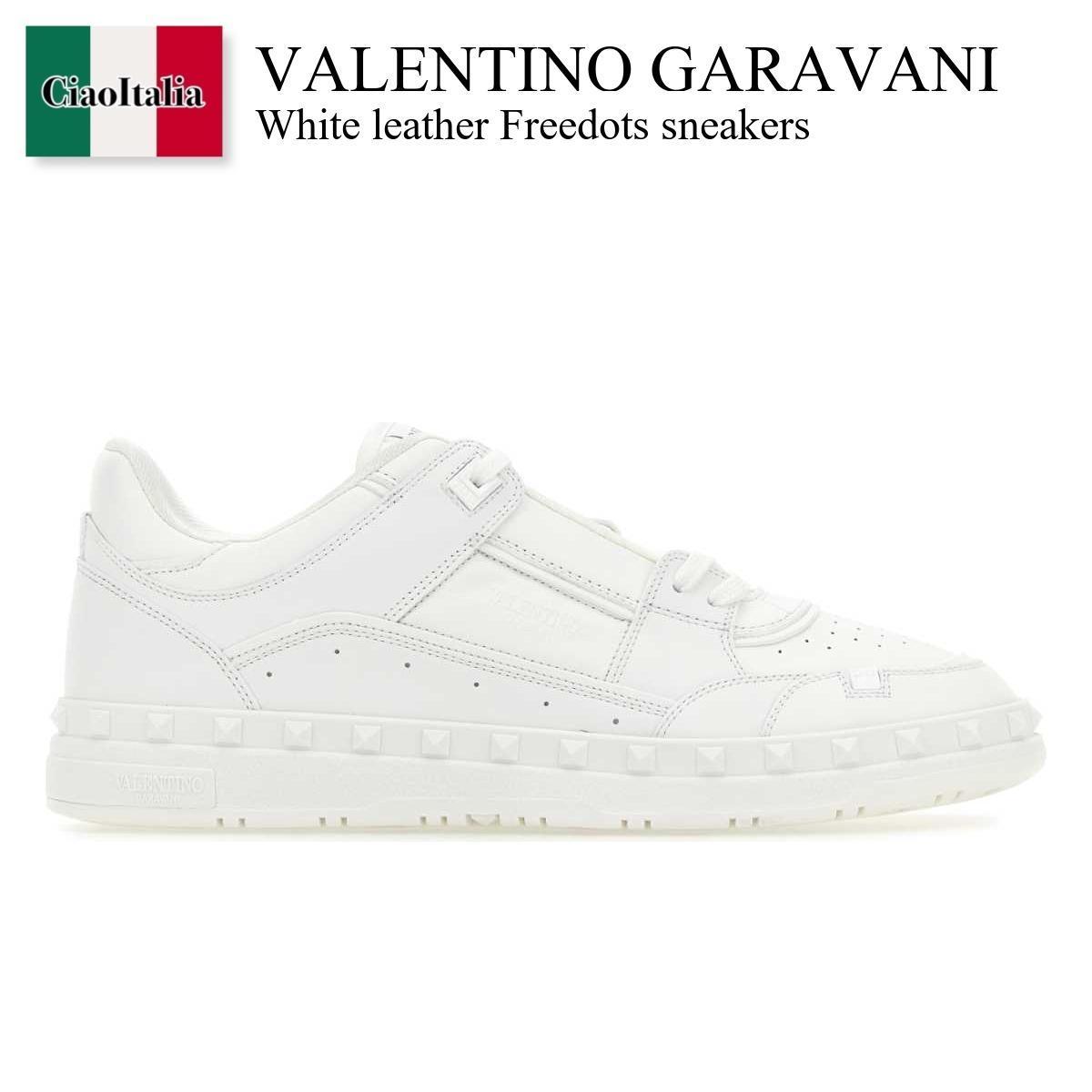 スニーカー Valentino Garavani White Leather Freedots Sneakers