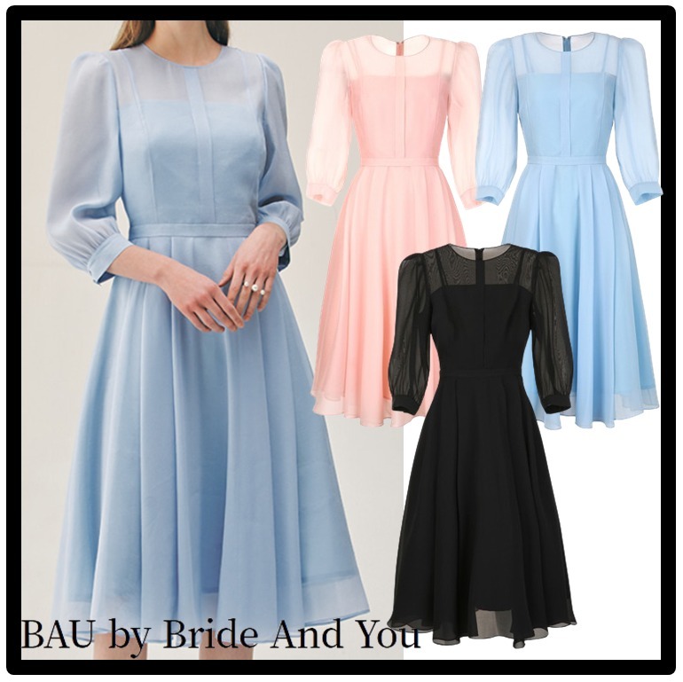 ★BAU by Bride And You★KARLA Round neck organza dress★