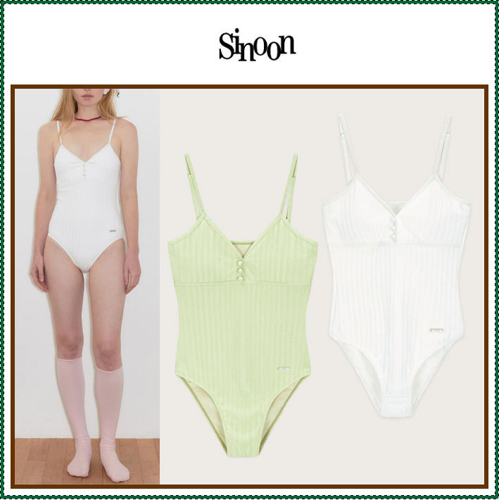 【Sinoon】 Wave Stripe Swimsuit /追跡付