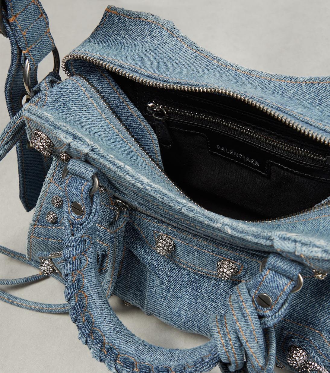 【BALENCIAGA】ル・カゴーレ XS デニムショルダーバッグ Black 送料無料】BALENCIAGA[バレンシアガ] / LE CAGOLE XS Shoulder