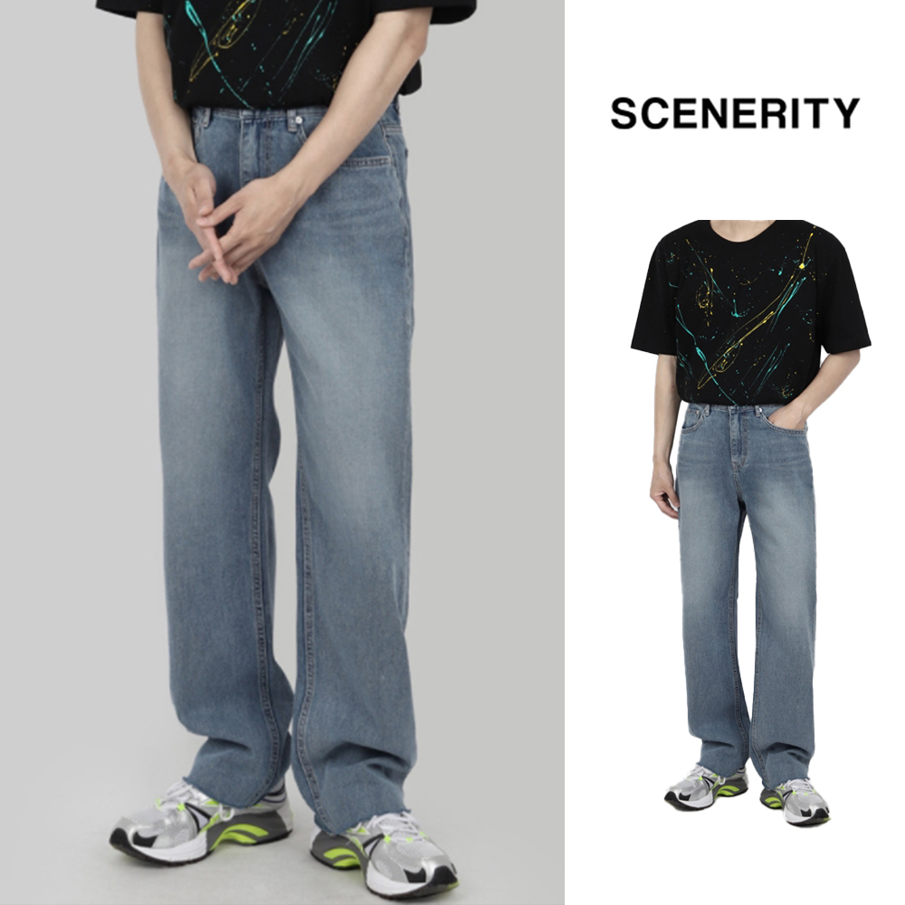 【SCENERITY】S/S wide denim pants
