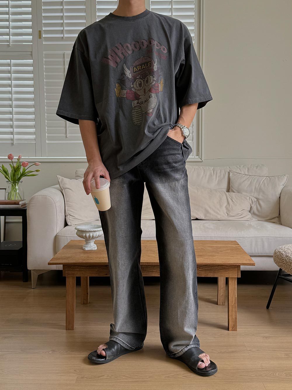 デニム・ジーパン De Lap Long Brush Denim Pants (4color) De Lap Long Brush Denim Pants (4color) (ASCLO/デニム