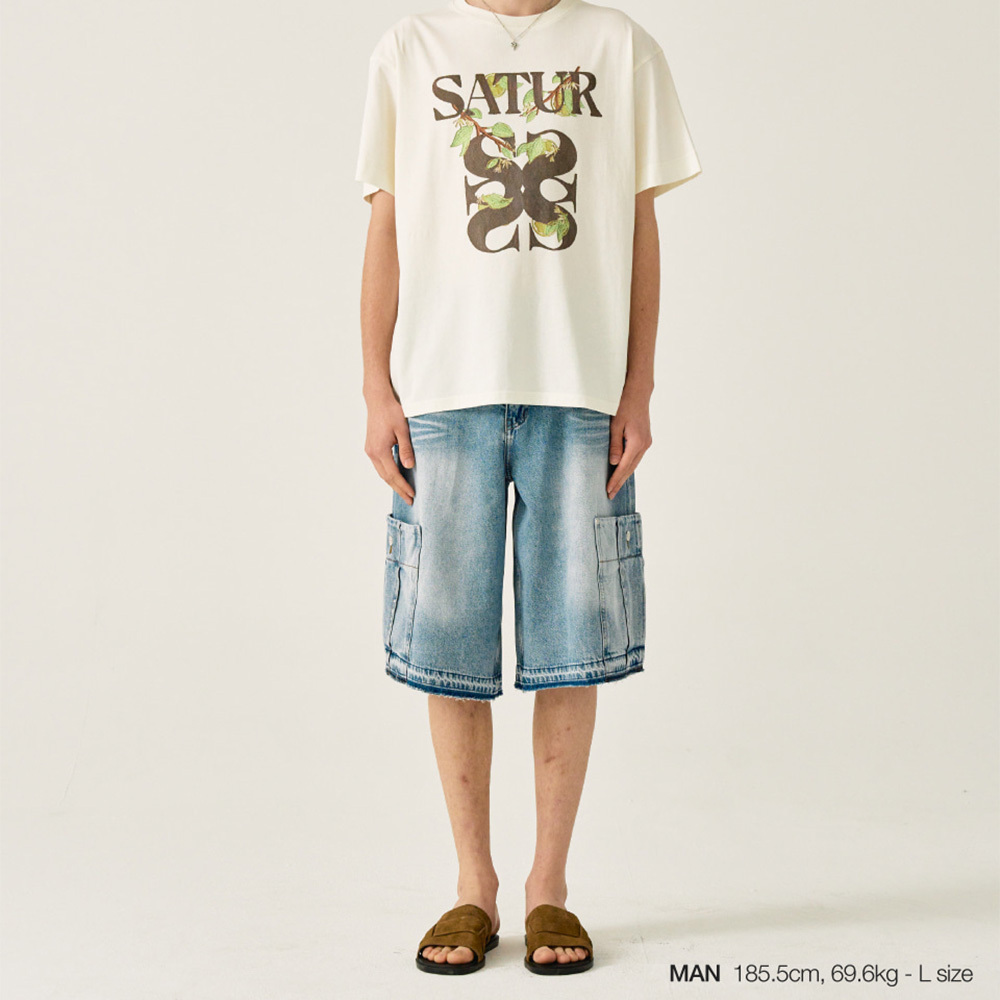 SATUR☆Apero Leaf Graphic T-Shirt Resort Ivory☆送料・関税込