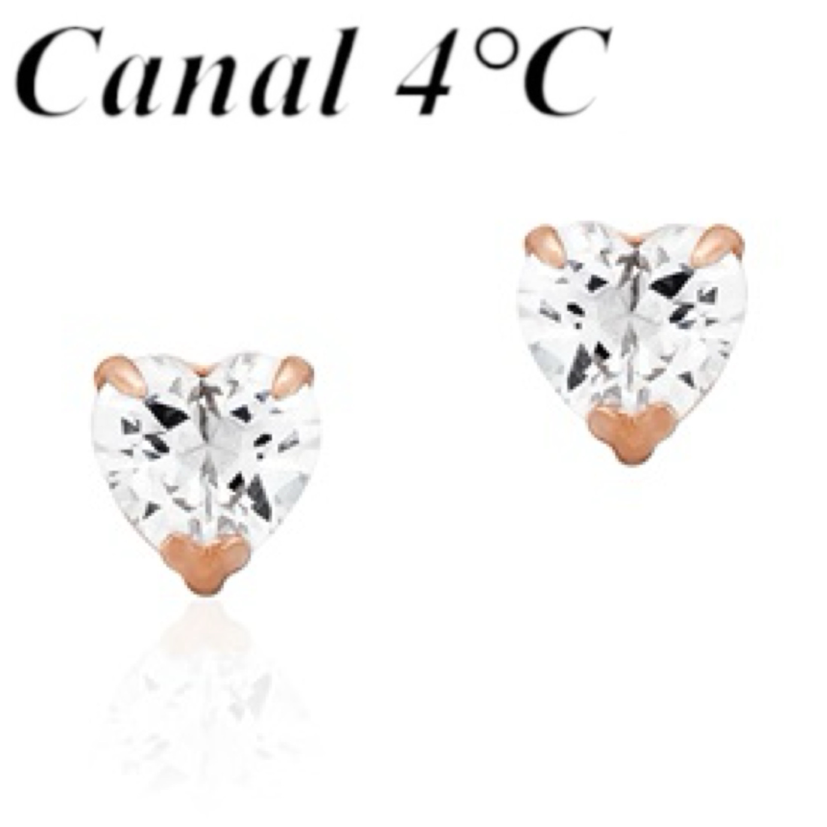 人気★Canal 4℃ K10ピンクゴールド ピアス★ハート ギフトに◎