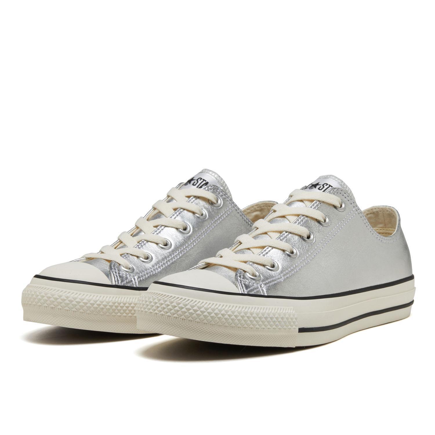 国内配送 CONVERSE LEATHER ALL STAR (R) OX SILVER
