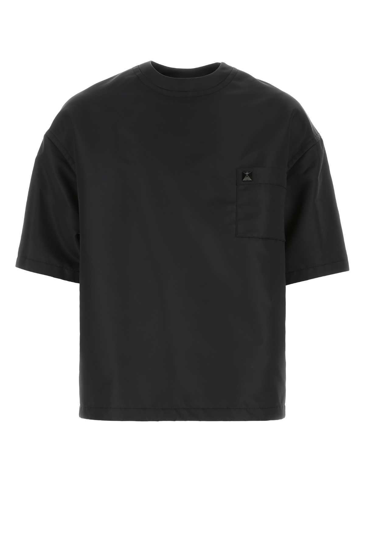 Tシャツ・カットソー VALENTINO GARAVANI Black Nylon Oversize Shirt
