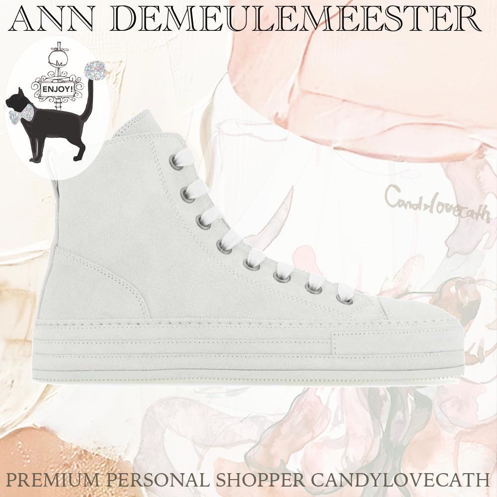 スニーカー ANN DEMEULEMEESTER Chalk Suede Sneakers
