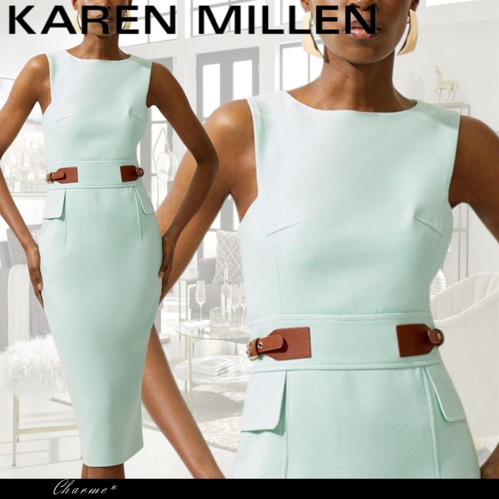 KAREN MILLEN ミディドレス ワンピース ストレッチ タイト