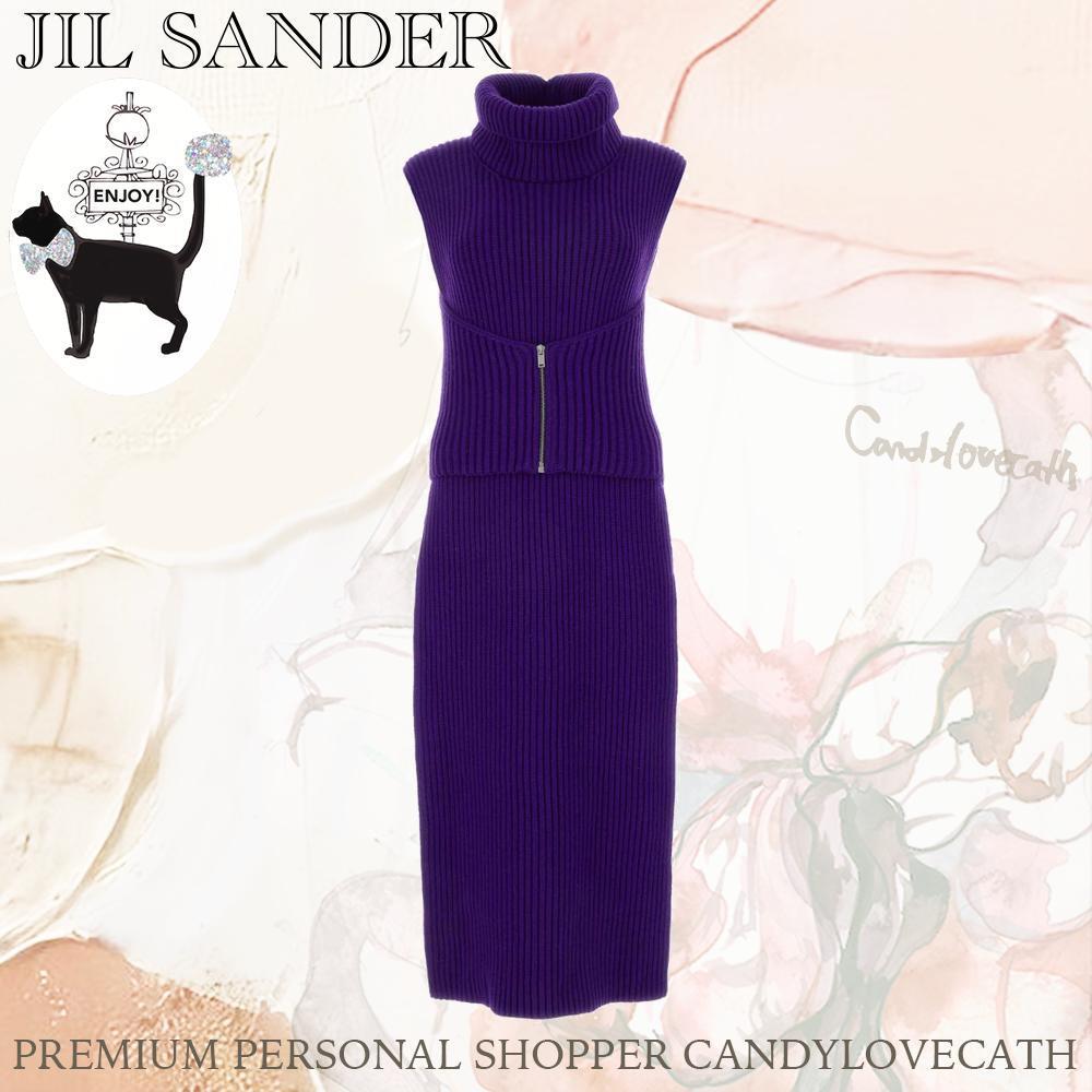 ワンピース JIL SANDER Purple Blend Sweater Dress