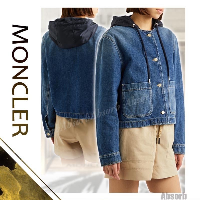 【24SS NEW】MONCLER / Lampusa フード付き デニム ジャケット