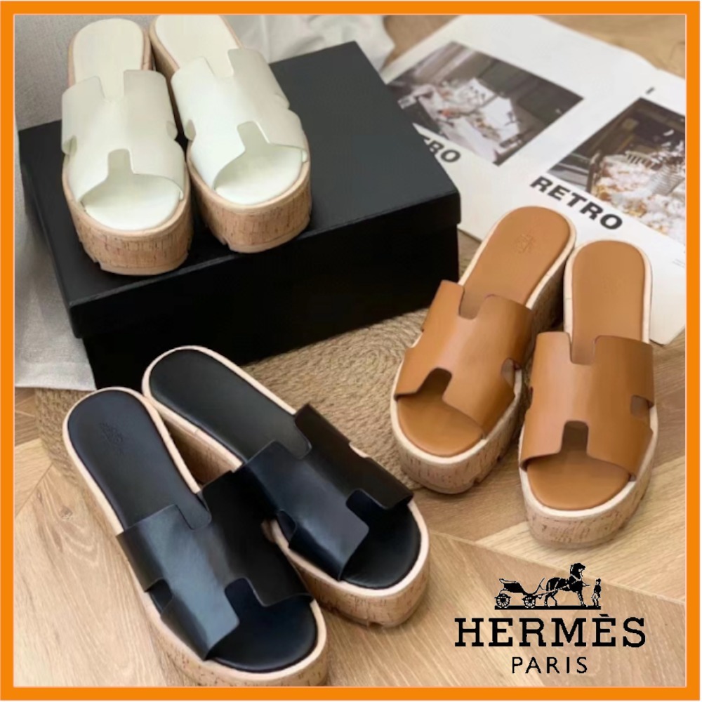 【軽やかな夏の装いが実現♪】HERMES ウェッジサンダル