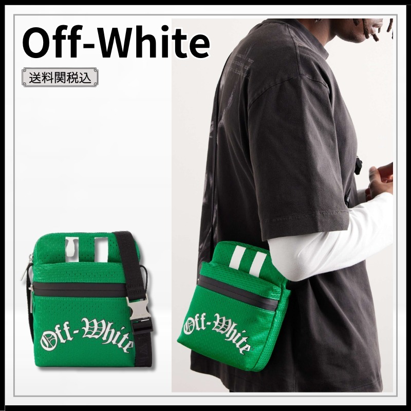 送料関税込★off-white★ メッシュメッセンジャーバッグ