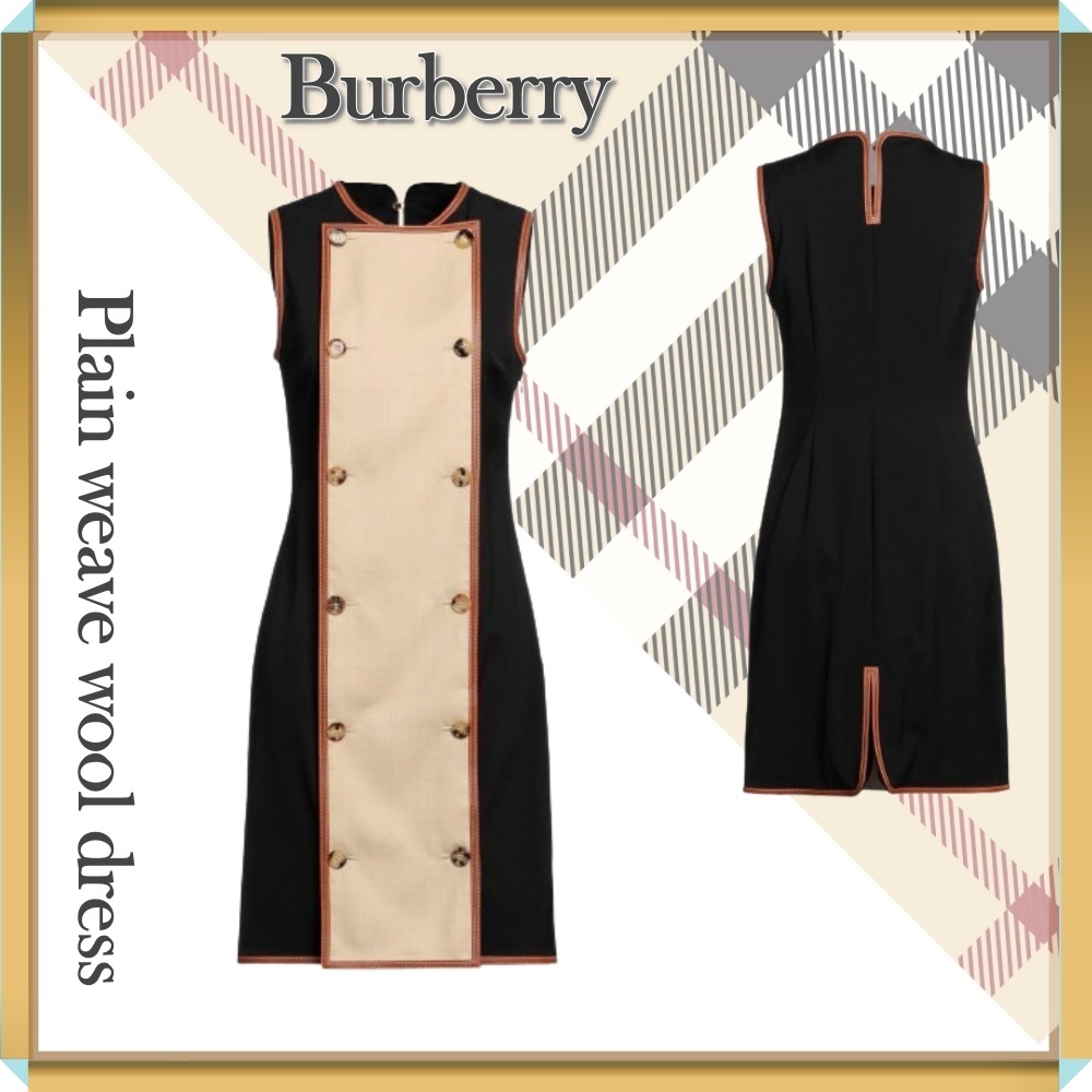 ◆Burberry（バーバリー）平織りウールドレス