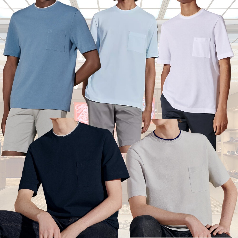 【Hermes】サドルステッチ ディテール Tシャツ