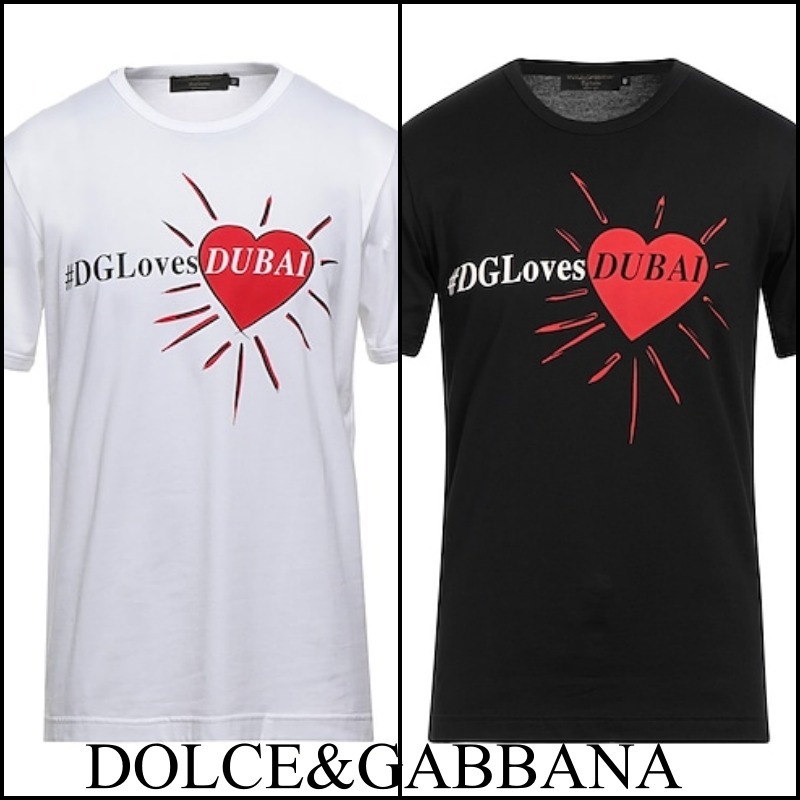 送料関税込 DOLCE&GABBANA コットンTシャツ ホワイト＆ブラック