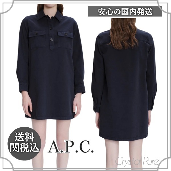 【A.P.C.】デニム シャツ ミニワンピース【送料関税込】