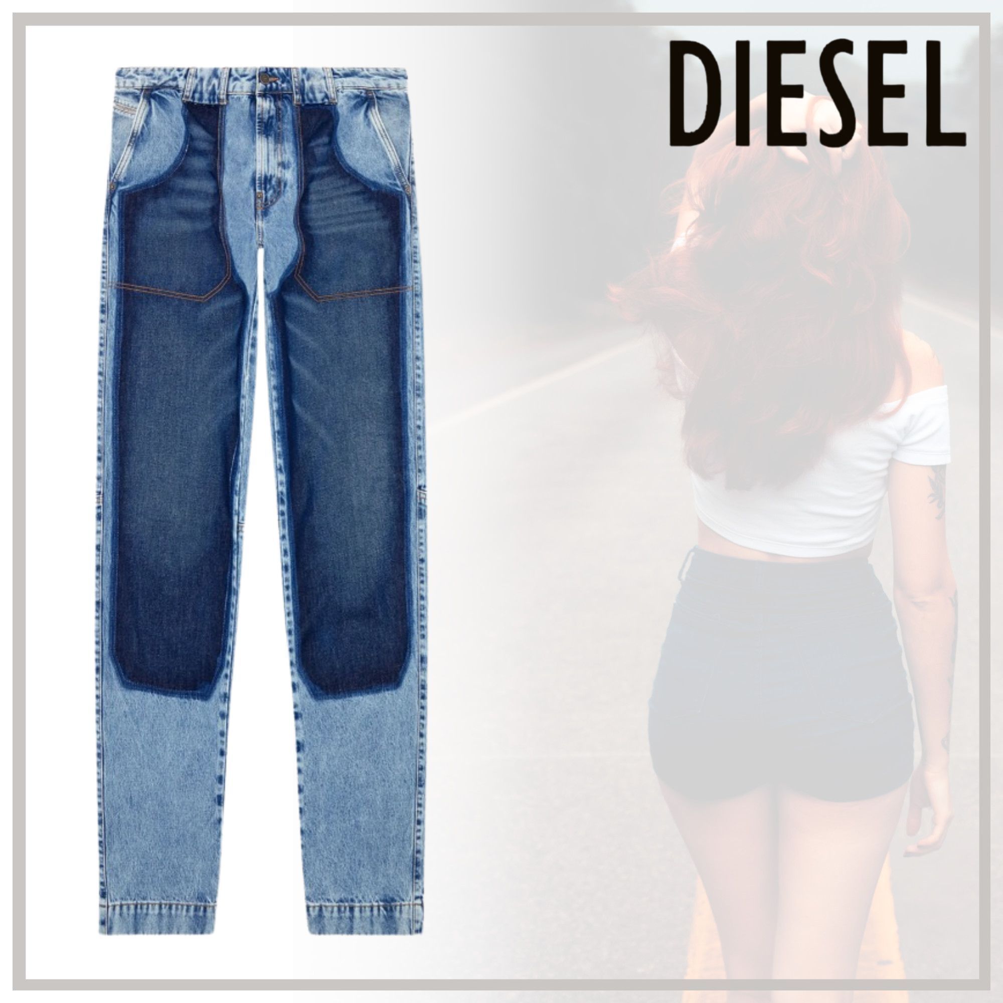 都会的な【DIESEL】D-P-5-D 0ghaw テーパードジーンズ 24SS新作