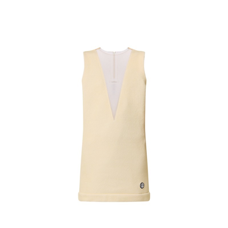 【ルイヴィトン・Louis Vuitton 】Tulle Insert Knit Dress