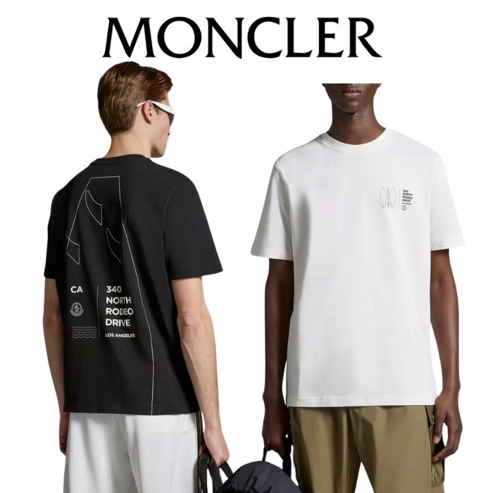 直営店【MONCLER】新作☆サーフプリントモチーフ Tシャツ 全2色