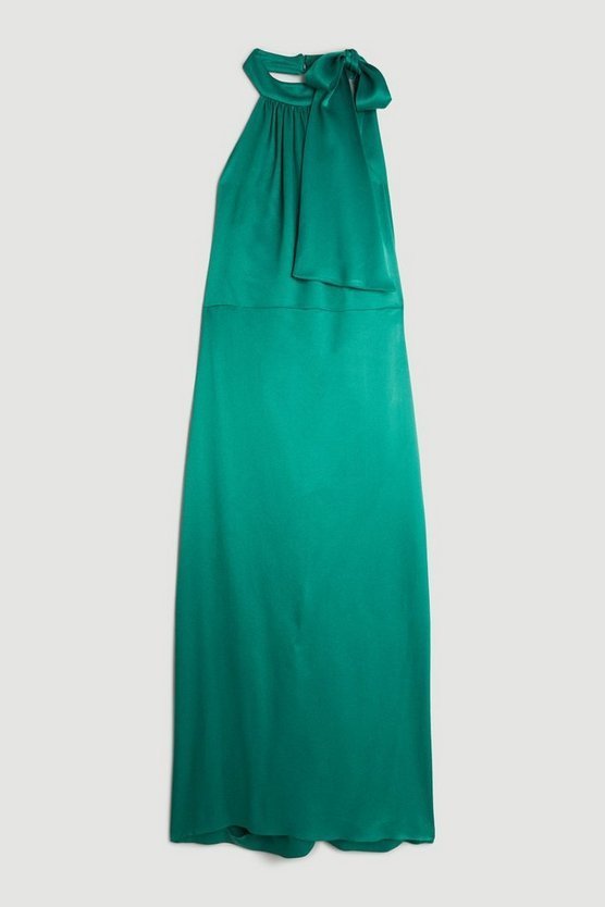 KAREN MILLEN ミディドレス ホルターネック ノースリーブ ◇KAREN MILLEN◇ノースリーブ ホルターネック ミディドレス