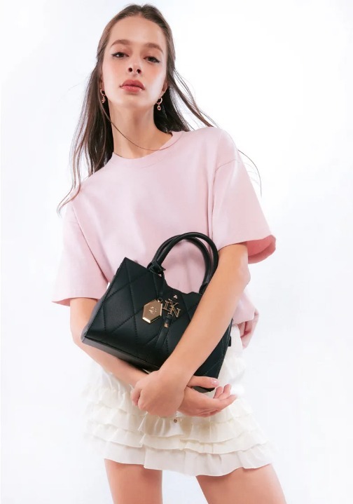 LYN 2WAY トップハンドル ハンドバッグ ストラップ ジッパー