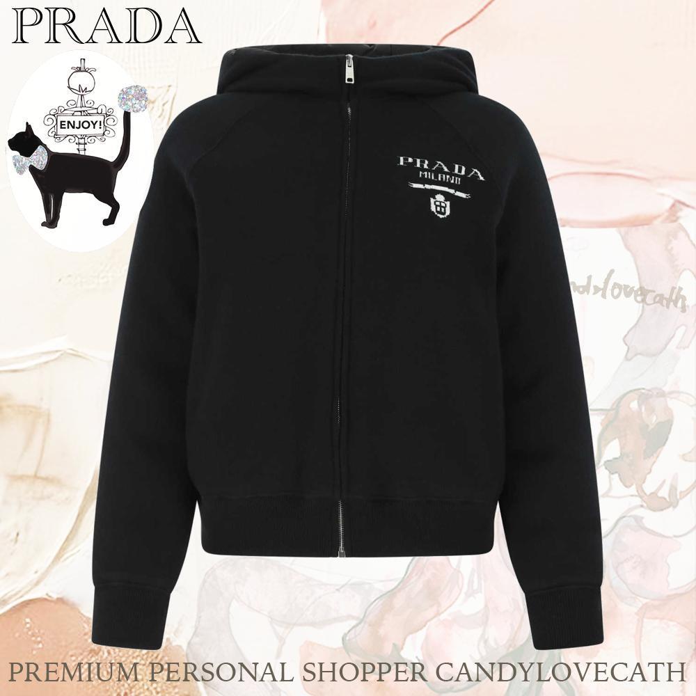 ダウンジャケット・コート PRADA Black Cashmere Blend Down Jacket