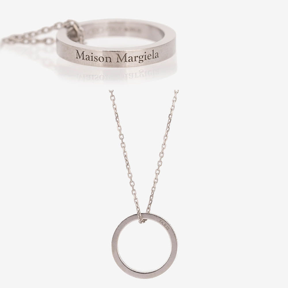 関税負担なし☆Maison Margiela ロゴ リング ネックレス